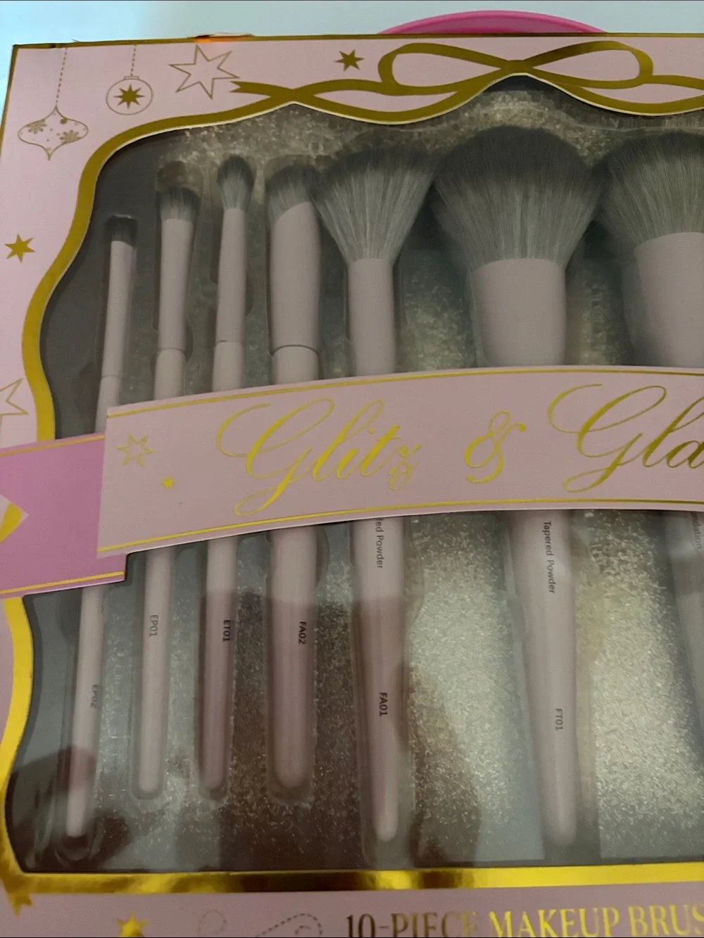Pink Elite & Glamour Makeup Brush Set - 10 Piece